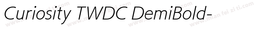 Curiosity TWDC DemiBold字体转换